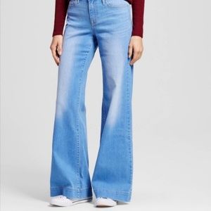 High waist wide leg jeans